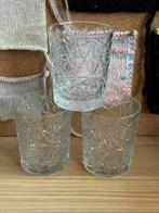 3 Bormioli Rocco Lounge water / whiskey glazen., Glas of Glazen, Ophalen of Verzenden, Overige stijlen, Glas