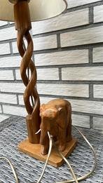 Vintage tafellamp - Olifant, Huis en Inrichting, Lampen | Tafellampen, Ophalen of Verzenden, Zo goed als nieuw, Hout, Minder dan 50 cm