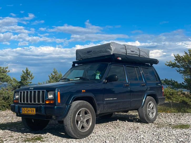 Jeep Cherokee XJ Sport -Front Runner roofrack daktent luifel, Auto's, Jeep, Particulier, 4x4, ABS, Airbags, Airconditioning, Alarm