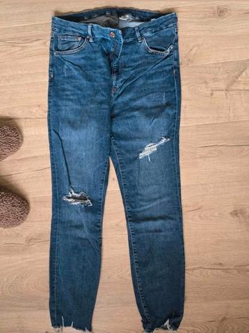 H&m stretch shaping mt 34 blauw super skinny high waist beschikbaar voor biedingen