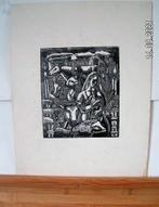 Hubert Bekman Maria en dieren prachtige inkt ets uit, Ophalen of Verzenden