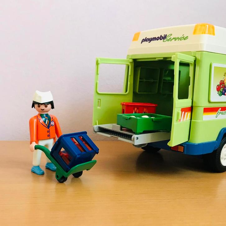 Playmobil Supermarkt bezorgservice bus – 3204, Kinderen en Baby's, Speelgoed | Playmobil, Gebruikt, Complete set, Ophalen of Verzenden