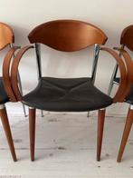 Paco Capdell vintage stoelen, Ophalen, Gebruikt, Bruin, Vintage