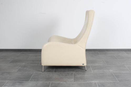 De Sede club fauteuil DS264 in cremewit leer, Huis en Inrichting, Fauteuils, Gebruikt, Hout, Leer, Metaal, 50 tot 75 cm, 75 tot 100 cm
