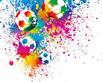 Voetbal vlies behang Splash, fotobehang VOORRAAD KORTING beschikbaar voor biedingen