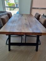 Mooie massieve eettafel 200x100, Huis en Inrichting, Ophalen, 200 cm of meer, 50 tot 100 cm, Zo goed als nieuw