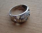 zilveren open bewerkte bolle sierlijke ring [915], Sieraden, Tassen en Uiterlijk, Ringen, Verzenden, Zo goed als nieuw, 17 tot 18