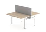 Zit sta bureau duo met scherm 180x80, Huis en Inrichting, Bureaus, Ophalen, Elektrisch, Zo goed als nieuw, Stabureau