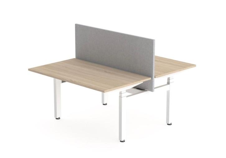 Zit sta bureau duo met scherm 180x80, Huis en Inrichting, Bureaus, Zo goed als nieuw, Stabureau, Elektrisch, Ophalen