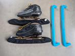 Klapschaatsen EVO Helium Maple Comet Laser T-bone ijzers, Sport en Fitness, Schaatsen, Klapschaats, Ophalen of Verzenden, Zo goed als nieuw