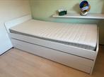Släkt bed IKEA met uitschuifbed en lades, Huis en Inrichting, Slaapkamer | Bedden, Ophalen, Gebruikt, Wit, Tweepersoons