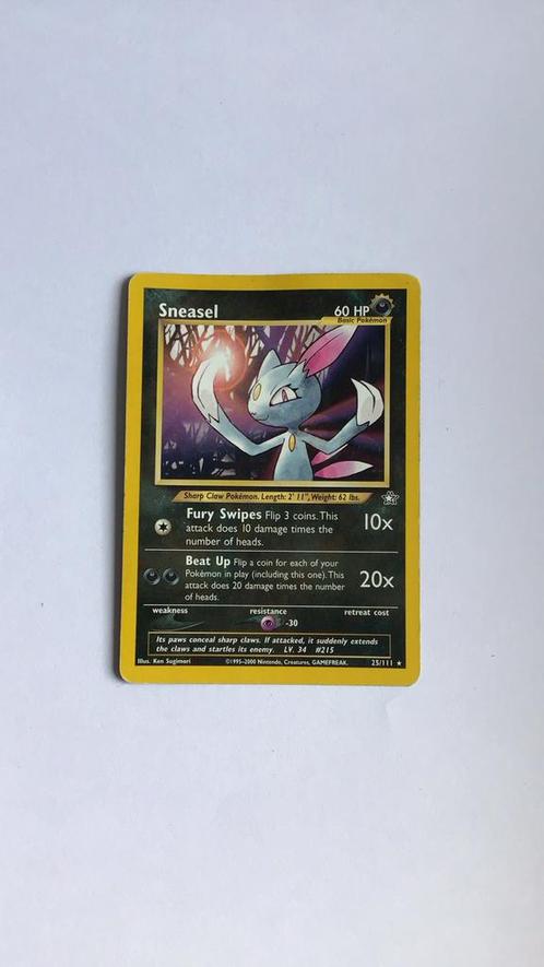 Sneasel – Neo Genesis – 2000 – 25/111 – €4, Hobby en Vrije tijd, Verzamelkaartspellen | Pokémon, Zo goed als nieuw, Losse kaart