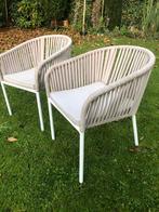 6 tuinstoelen en ronde tafel, Tuin en Terras, Tuinstoelen, Ophalen, Gebruikt, Metaal