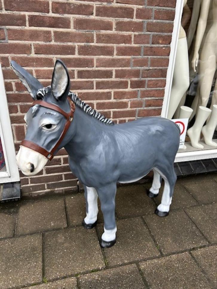 ezel - decoratie polyester - dieren- boerderij -, Tuin en Terras, Tuinbeelden, Nieuw, Dierenbeeld, Overige materialen, Ophalen