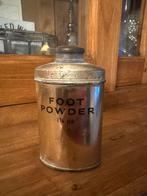 Antiek voetpoeder blikje, Ophalen of Verzenden, Zilver