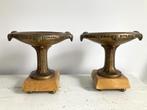 art deco tazza's vazen jaren 10 20 marmer + verkoperd metaal, Ophalen of Verzenden