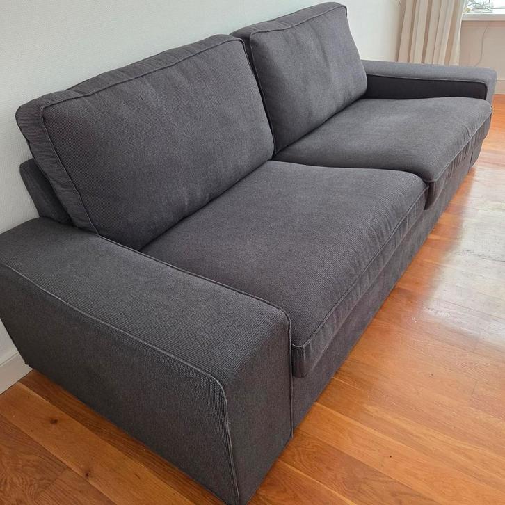 Ikea Bank - 3 zits - Antraciet, model Kivik, Huis en Inrichting, Banken | Bankstellen, Gebruikt, Rechte bank, Tweepersoons, 150 tot 200 cm