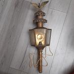 Antieke, koperen koetslamp met adelaar    elektrisch, Antiek en Kunst, Ophalen