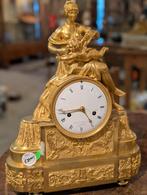 Antieke bronzen vuurvergulde pendule, Antiek en Kunst, Ophalen