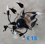 Elegante plafondlamp met bladeren, Ophalen of Verzenden, Zo goed als nieuw, Glas, Modern