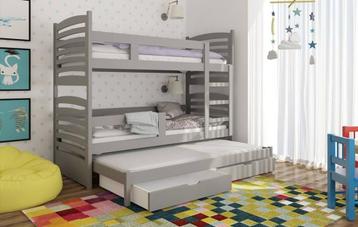 Stapelbed LILA 3 160x75 | 180x75 inclusief grijs kleur beschikbaar voor biedingen