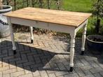 Franse boeren keukentafel, met lade, Ophalen
