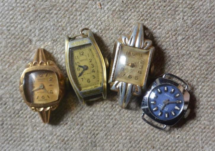 Lot Oude Dames Horloges, Sieraden, Tassen en Uiterlijk, Horloges | Antiek, Polshorloge, Overige merken, Overige materialen, Onbekend