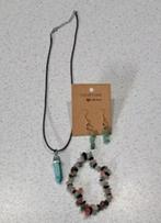 Mooi Setje edelstenen sieraden "nieuw", Ophalen of Verzenden, Nieuw, Elastiek, Met edelsteen