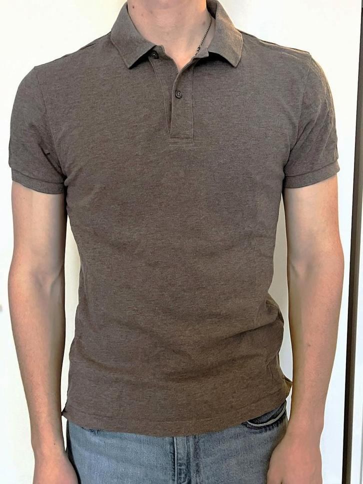 Profuomo grijs luxury basic polo T-shirt, maat M, Kleding | Heren, Polo's, Gedragen, Maat 48/50 (M), Grijs, Ophalen of Verzenden