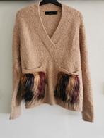 ZARA trui met nepbont applicaties mt. S/M, Kleding | Dames, Verzenden, Nieuw, Maat 36 (S), Zara