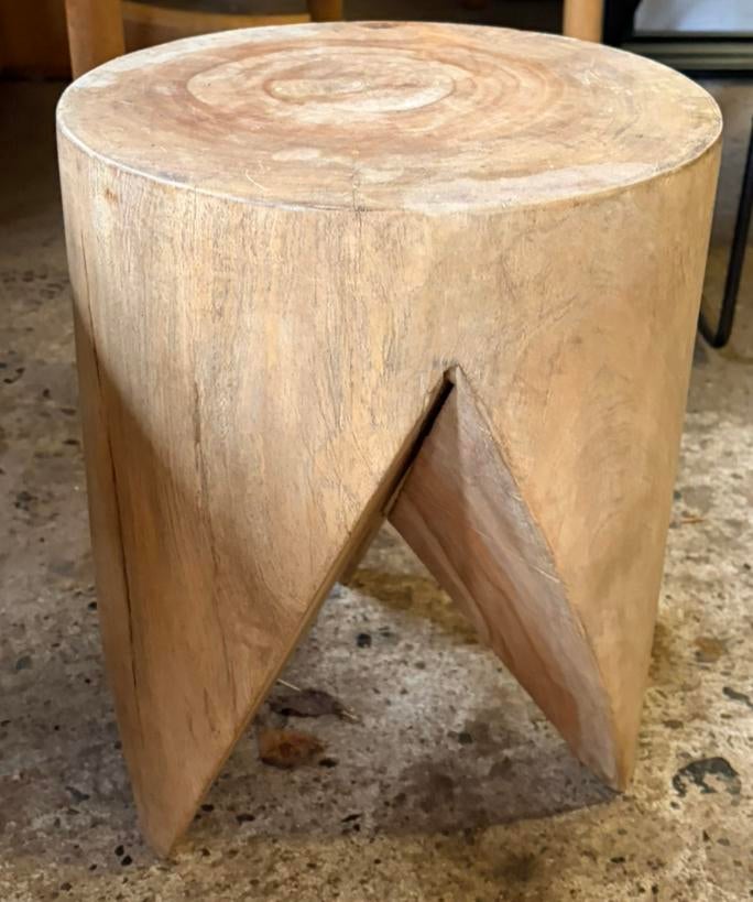 Houten krukje / bijzettafel / Loods5, Ophalen of Verzenden, Zo goed als nieuw, Hout