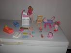 barbie met babykamer, Kinderen en Baby's, Speelgoed | Poppen, Ophalen of Verzenden, Zo goed als nieuw, Barbie