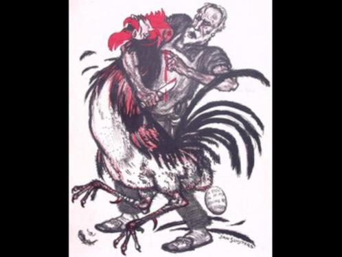Spotprent over persvrijheid tijdens Eerste Wereldoorlog, Antiek en Kunst, Kunst | Litho's en Zeefdrukken, Verzenden