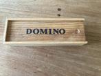 Domino in houten doosje, compleet!, Overige typen, Gebruikt, Ophalen of Verzenden