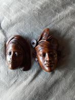 2 indonesie bali wandhoofden vrouw / man / bruid / bruidegom, Ophalen