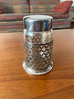 Verzilverde jampothouder met deksel en lepel – Keltum, Ophalen of Verzenden, Zo goed als nieuw