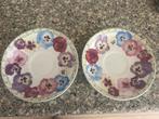 2 bordjes Pansy, Antiek en Kunst, Ophalen of Verzenden