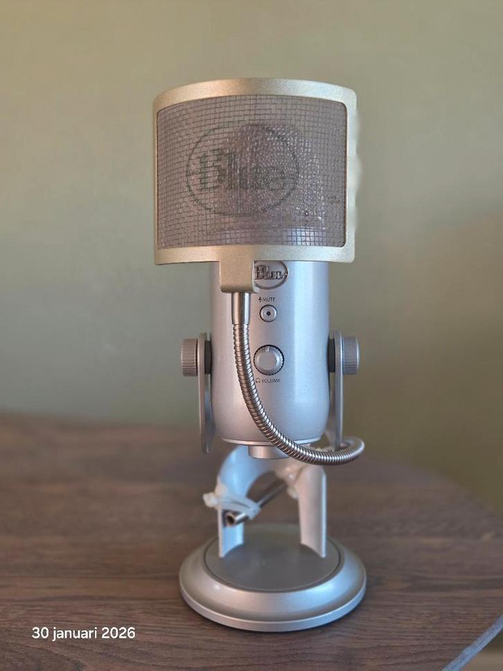Blue Yeti USB Silver condensor studio microfoon, Muziek en Instrumenten, Microfoons, Zo goed als nieuw, Studiomicrofoon, Ophalen