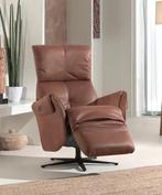 Relaxfauteuil uit voorraad leverbata in bruin of cognac, Huis en Inrichting, Fauteuils, Ophalen of Verzenden, Nieuw, 50 tot 75 cm
