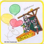 3D Kaart Verjaardag 10  Muizen met ballonnen, Hobby en Vrije tijd, Kaarten | Zelfgemaakt, Ophalen of Verzenden, Nieuw, Kerst