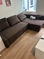 Bruine Ikea Slaapbank - Uitschuifbaar tot Bed!, Ophalen, Gebruikt, Hoekbank, 75 tot 100 cm