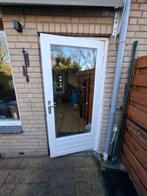 Hardhouten Tuindeur met Glas, Doe-het-zelf en Verbouw, Deuren en Horren, Ophalen, Gebruikt, 200 tot 215 cm, Glas