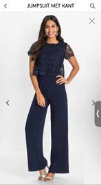 Bruiloft/feestje? Jumpsuit donkerblauw maat 40, Kleding | Dames, Jumpsuits, Ophalen, Zo goed als nieuw, Maat 38/40 (M), Blauw