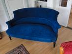 Biedermeier bank 150cm blauw velours, Antiek en Kunst, Ophalen
