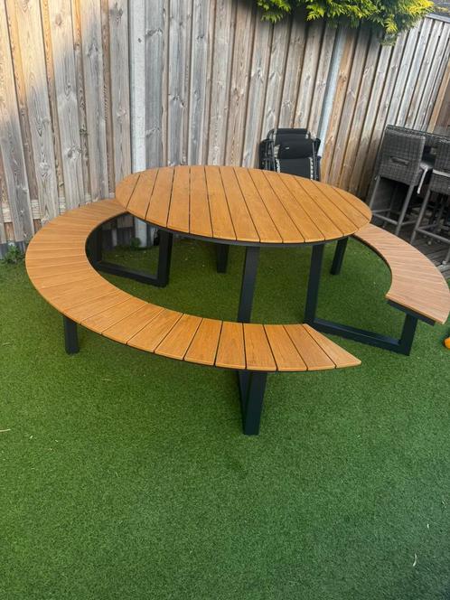Outdoor Living Picknickset Arezzo Rond polywood, Tuin en Terras, Tuintafels, Ophalen