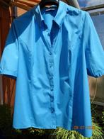 Ulla Popken: turquoise blouse coupenaden-maat 50/52, katoen, Ophalen of Verzenden, Gedragen, Maat 46/48 (XL) of groter, Blauw