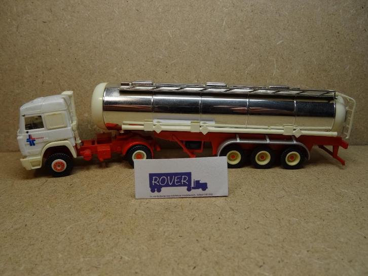HERPA 1:87, IVECO + Tank-Oplegger "LINDERS ", Zie Foto`s, Hobby en Vrije tijd, Modelauto's | 1:87, Zo goed als nieuw, Bus of Vrachtwagen