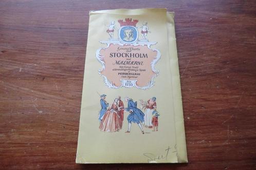 landkaart / plattegrond van Stockholm / Petrus Tillaeus, Boeken, Atlassen en Landkaarten, Gelezen, Landkaart, Ophalen of Verzenden