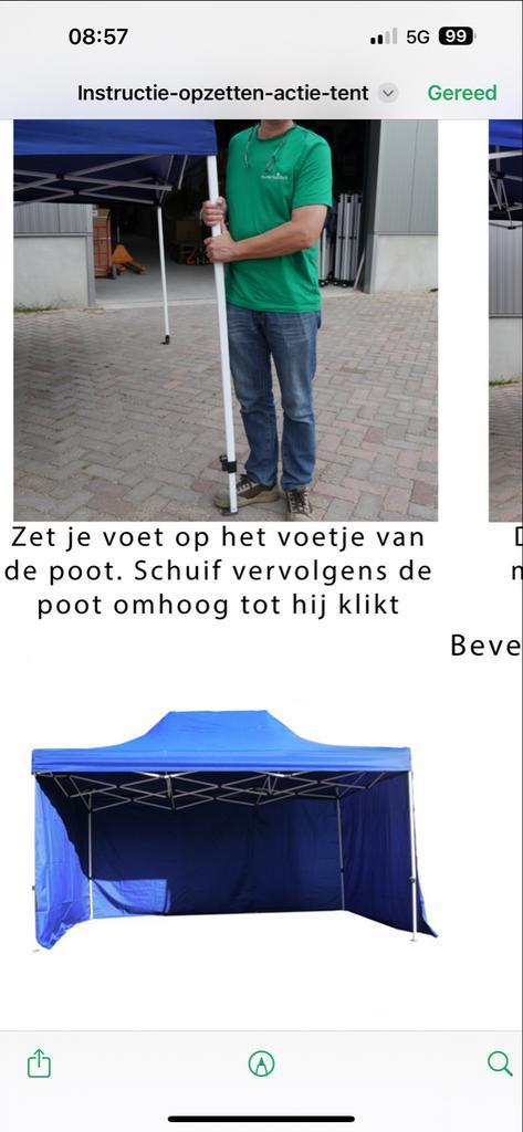 Easy up party tent 3x4,5, Tuin en Terras, Partytenten, Nieuw, Partytent, 2 meter of meer, Minder dan 5 meter, Minder dan 4 meter