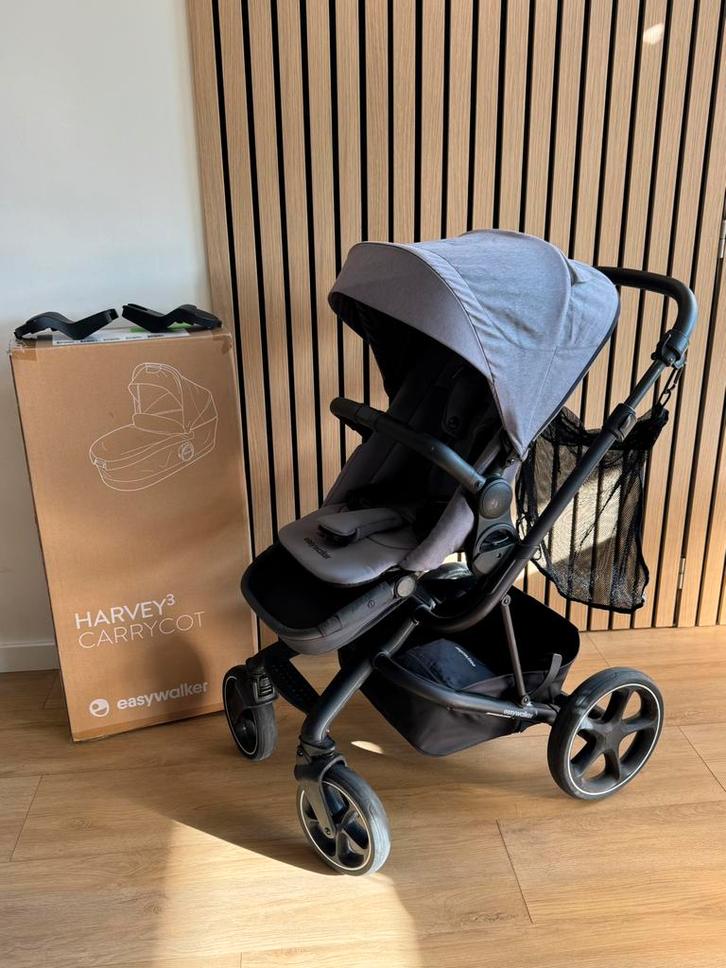 Easywalker harvey 3 kinderwagen, Kinderen en Baby's, Buggy's, Gebruikt, Overige merken, Regenhoes, Verstelbare rugleuning, Voetenzak